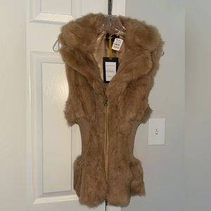 100% Real Rabbit Fur Vest ***** SOLD******